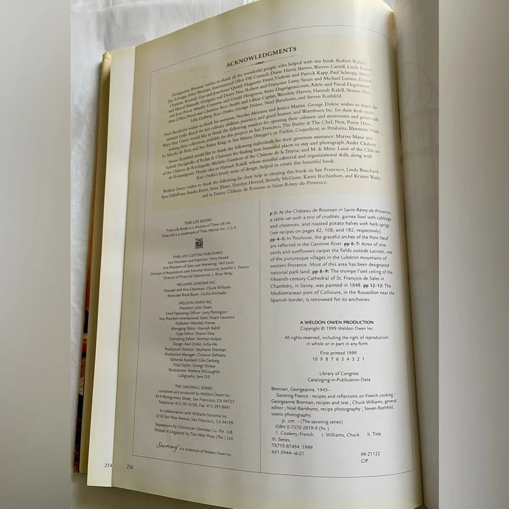 Williams Sonoma French Cookbook Picture Book Time Life Savoring
